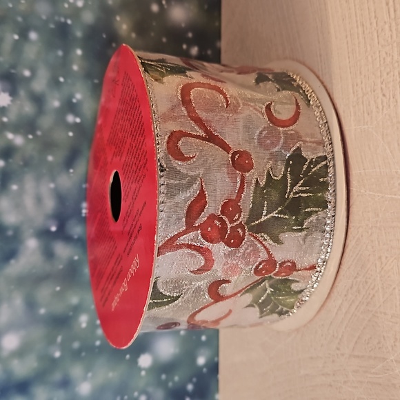 Holiday Christmas non religious wire ribbon rolls and a question game most NWT - Picture 10 of 12